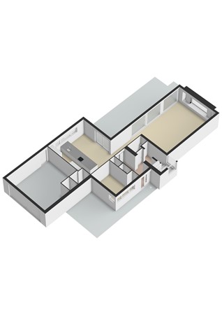 Plattegrond - Koningskaars 20, 6418 PR Heerlen - Koningskaars 20 Heerlen - Begane grond 3D.jpg